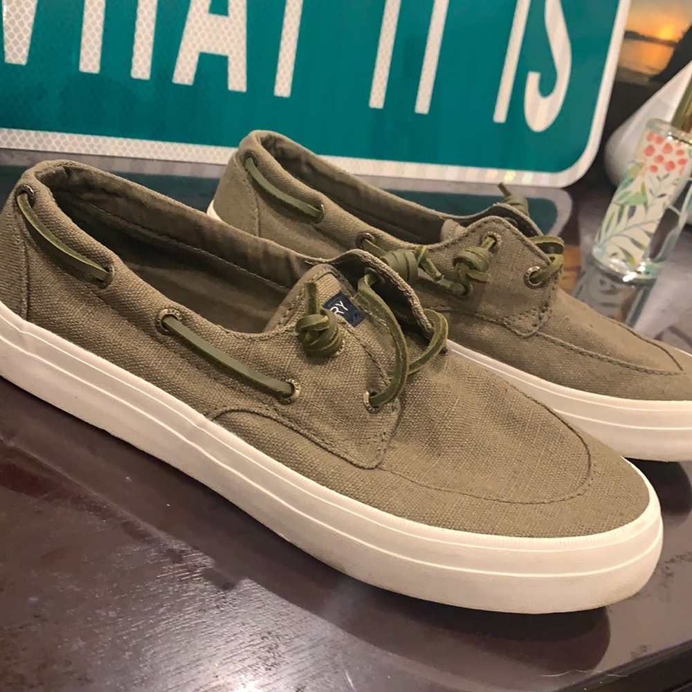 Army green Sperry’s
